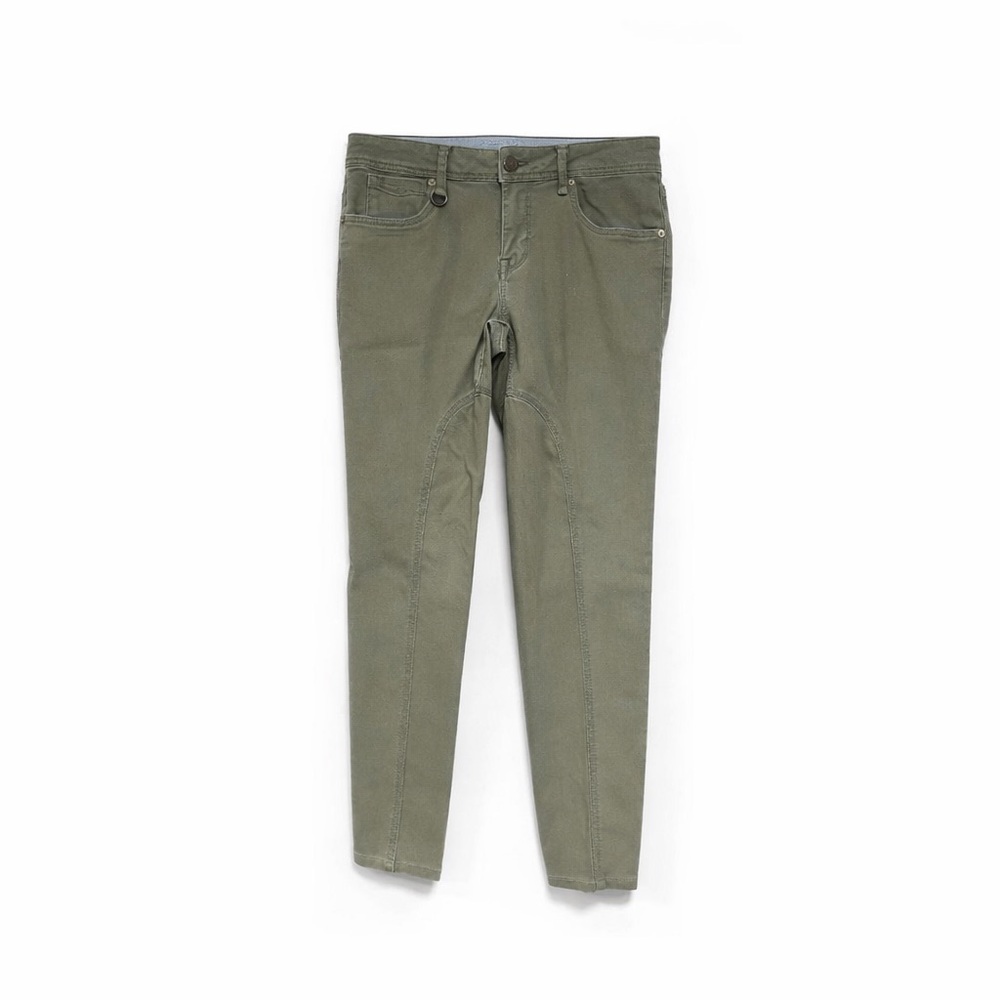 Burberry Brit Pilton Skinny Ankle Pants Olive Green Womens Sz 29 actual sz30